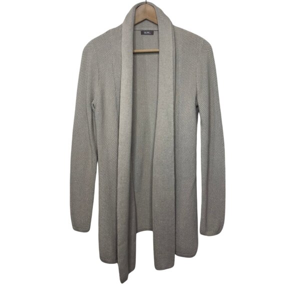 Grain De Malice GDM Sweaters - GRAIN DE MALICE (GDM) | Tan with Metallic Stitch Open Front Cardigan | Size M